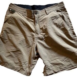 Howler Bros Shorts Mens 36 Brown Outdoor Ripstop Zipper Pocket Hiking sporty